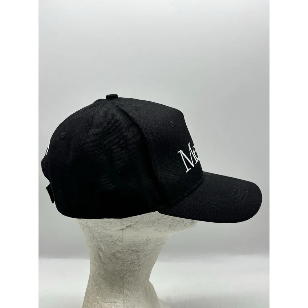Mezcal Rosaluna Embroidered Hat Strapback Black Hook Loop Baseball Cap